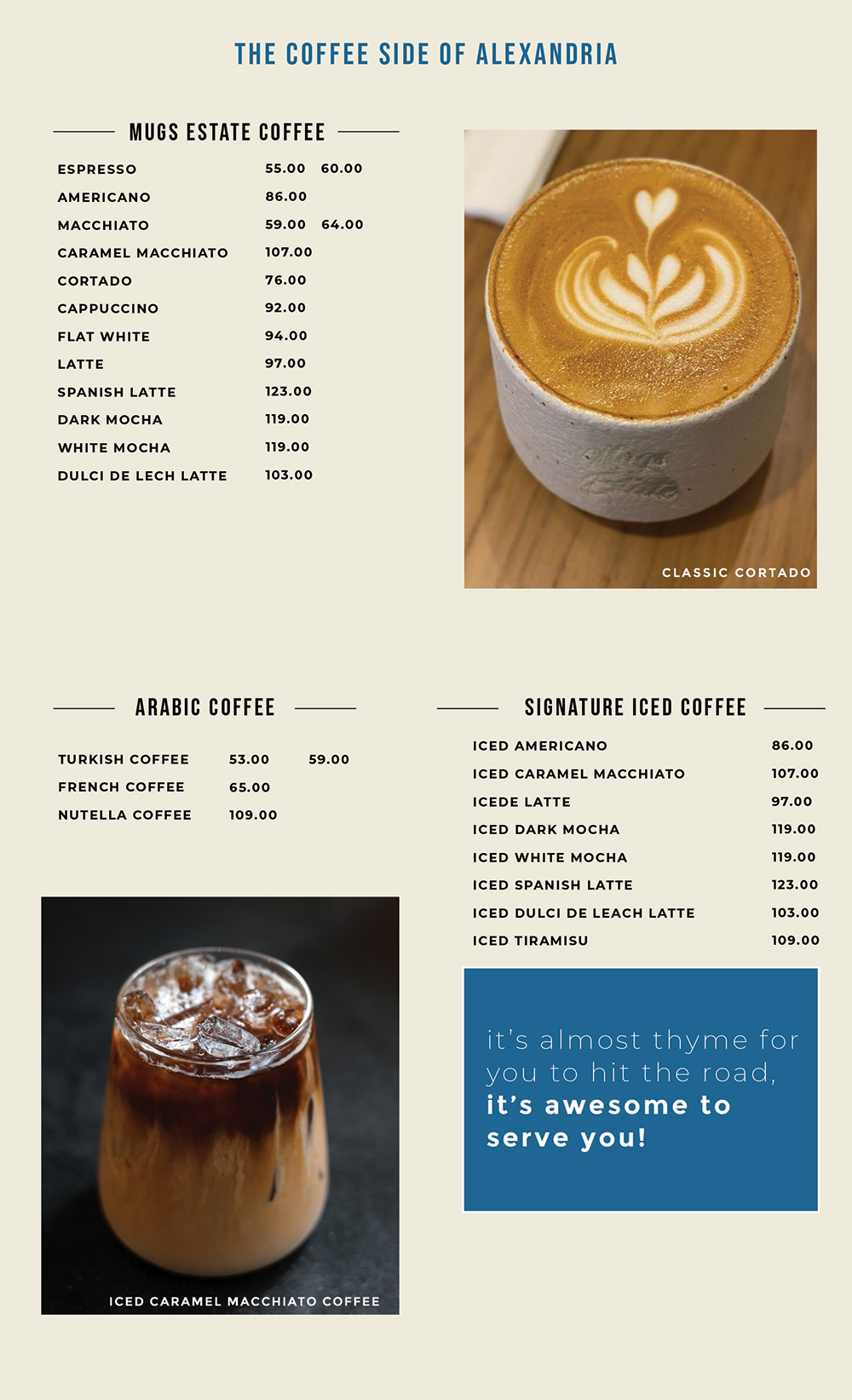 MugsEstate Menu - 2025 - 1st Page